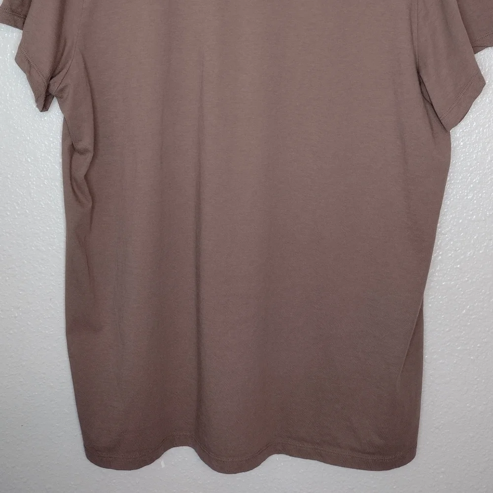 Everlane Men's Brown Organic Cotton Casual V-Neck Short Sleeve Shirt Size XXL - Picture 6 of 12